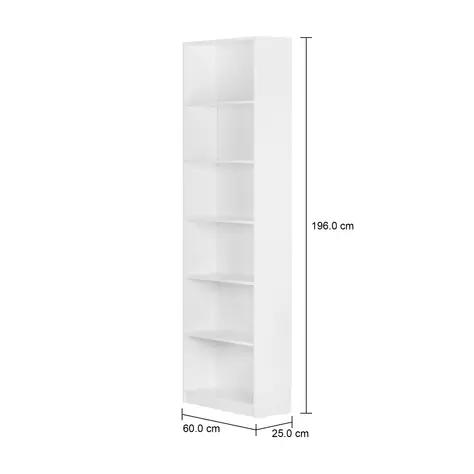 Imagem com medidas do produto ESTANTE 60 CM X 1,96 M STRAITY