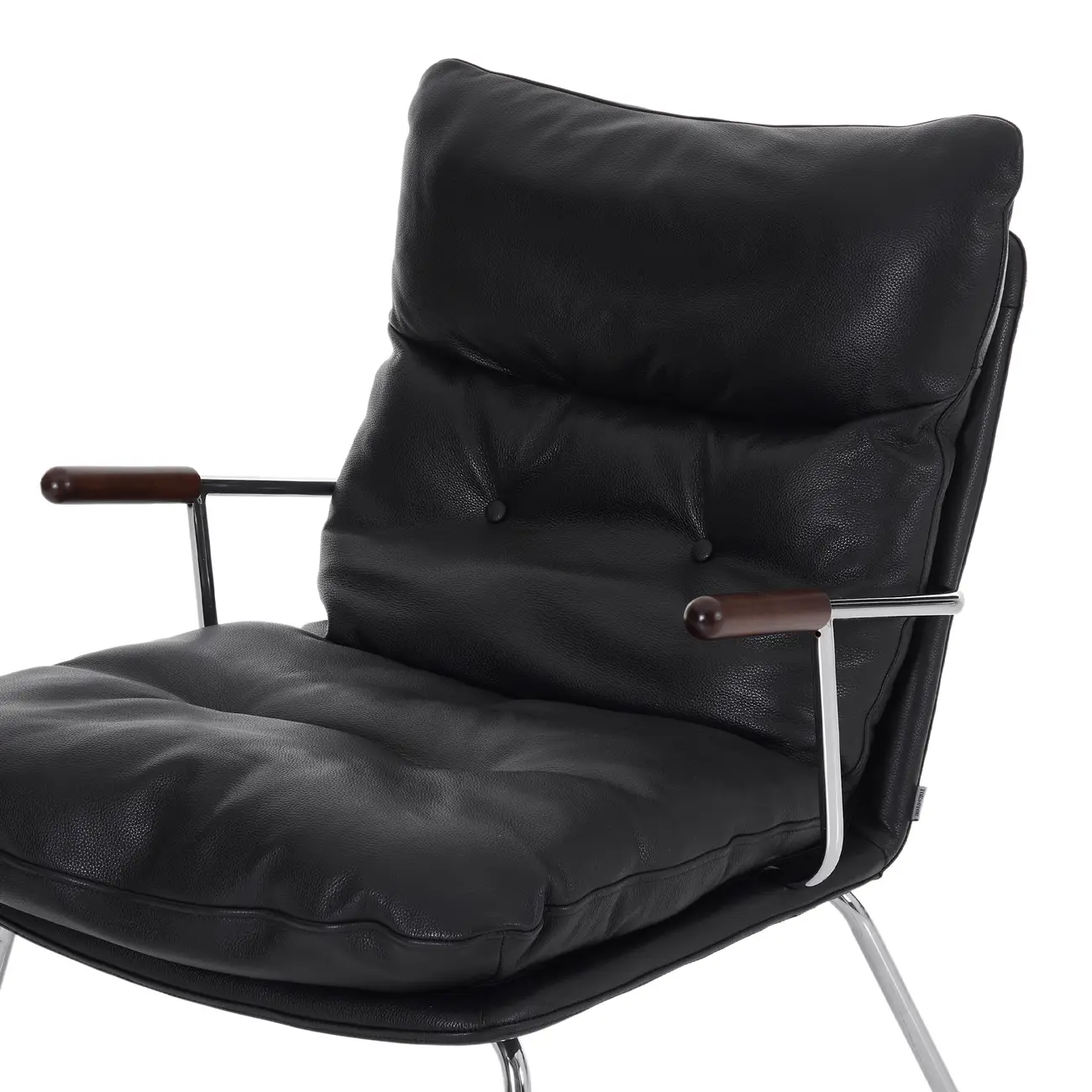 POLTRONA GOOGIE - CROMADO/PRETO - Foto 4