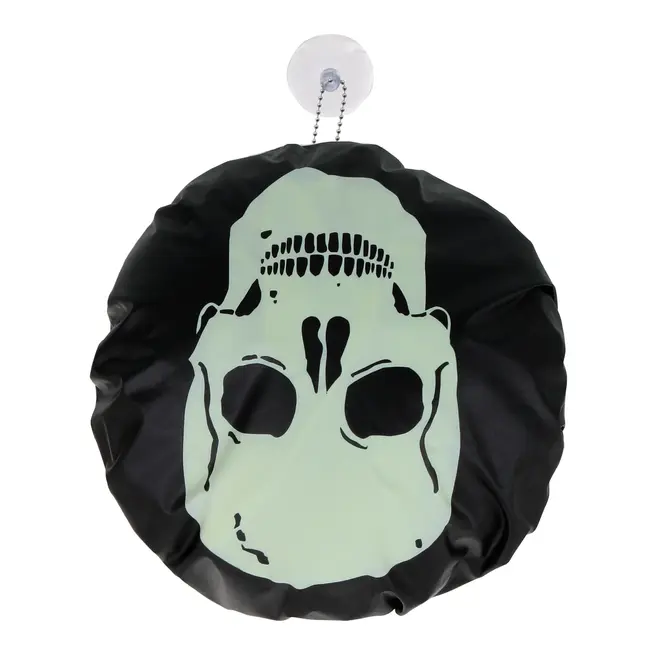 TOUCA PARA BANHO COM VENTOSA CAVEIRA - PRETO/BRANCO - Foto 4