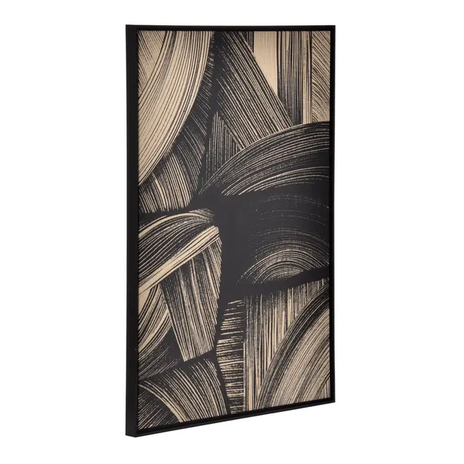 QUADRO 55 CM X 80 CM TAFFU - PRETO/NATURAL - Foto 2