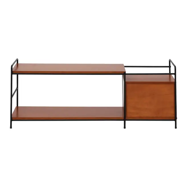 RACK 1 GAVETA 1,30 M X 36 CM COM PALHINHA VIERNES - NOZES/PRETO - Foto 5