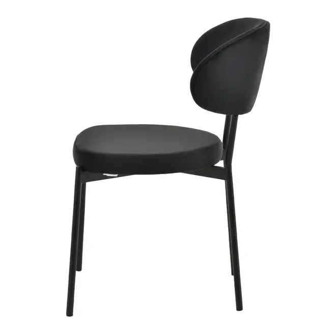 CADEIRA DE JANTAR DAISY - PRETO/PRETO - Foto 3