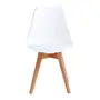 CADEIRA DE JANTAR SKED WOOD - FAIA/BRANCO - Foto 2