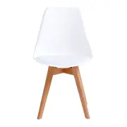 CADEIRA DE JANTAR SKED WOOD - FAIA/BRANCO - Foto 2