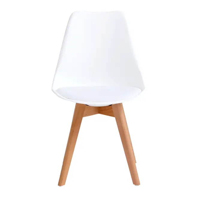 CADEIRA DE JANTAR SKED WOOD - FAIA/BRANCO - Foto 2
