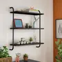 ESTANTE DE PAREDE 83 CM X 97 CM WALL TECH - PRETO/PRETO - Foto 3