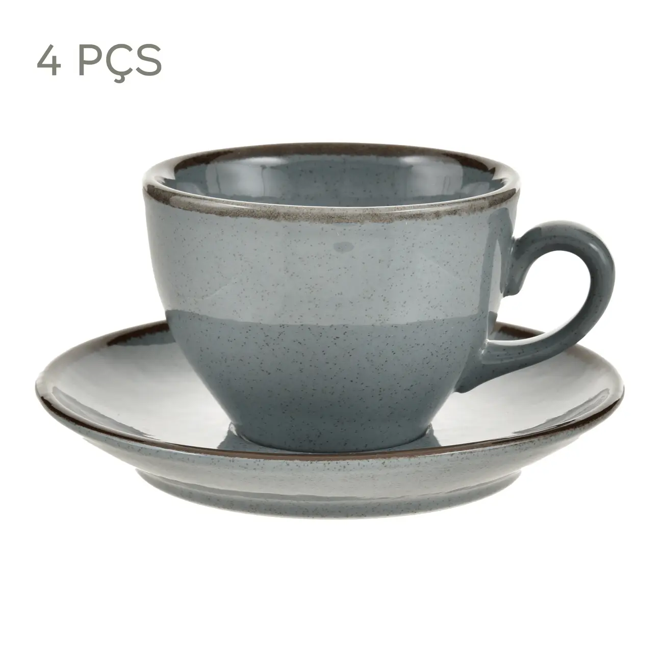 JG DE XÍCARA DE CHÁ C/4 PEÇAS MARURU - BLEU CENDRÉ - Foto 1