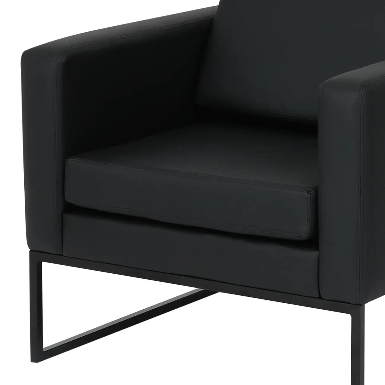 POLTRONA DETROIT - PRETO/PRETO - Foto 6