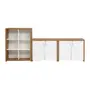  ESTANTE COM 2 ARMÁRIOS BAIXO BOSS - OAK TAMMI/BRANCO - Foto 1