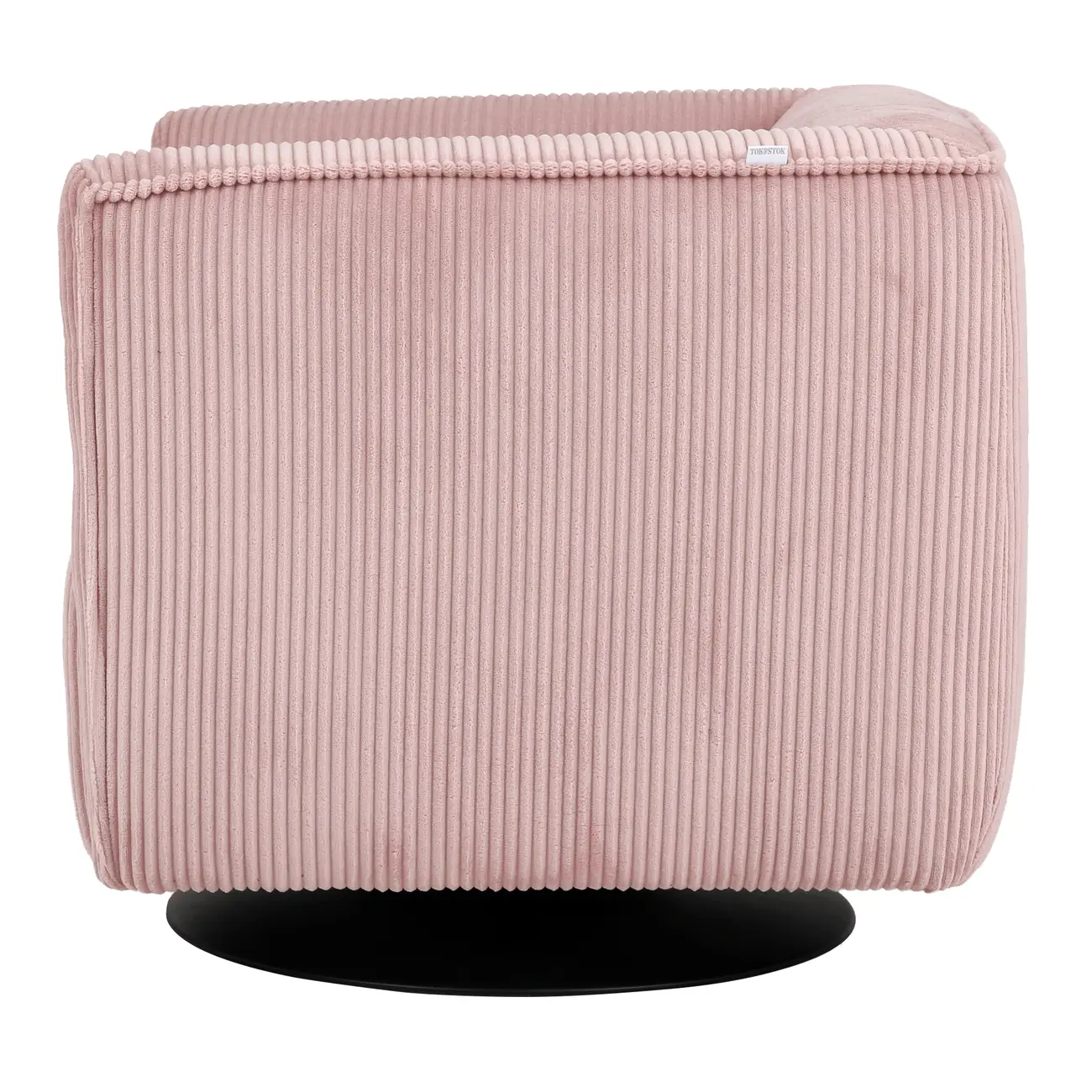 POLTRONA GIRATÓRIA RUBIK - QUARTZO ROSA/PRETO - Foto 3