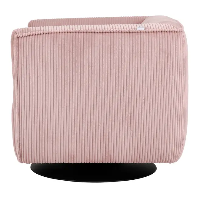 POLTRONA GIRATÓRIA RUBIK - QUARTZO ROSA/PRETO - Foto 3