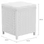 CESTO PUFF 35 CM X 35 CM X 45 CM ENREDO - BRANCO - Foto 2