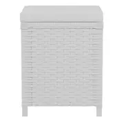 CESTO PUFF 35 CM X 35 CM X 45 CM ENREDO - BRANCO - Foto 1