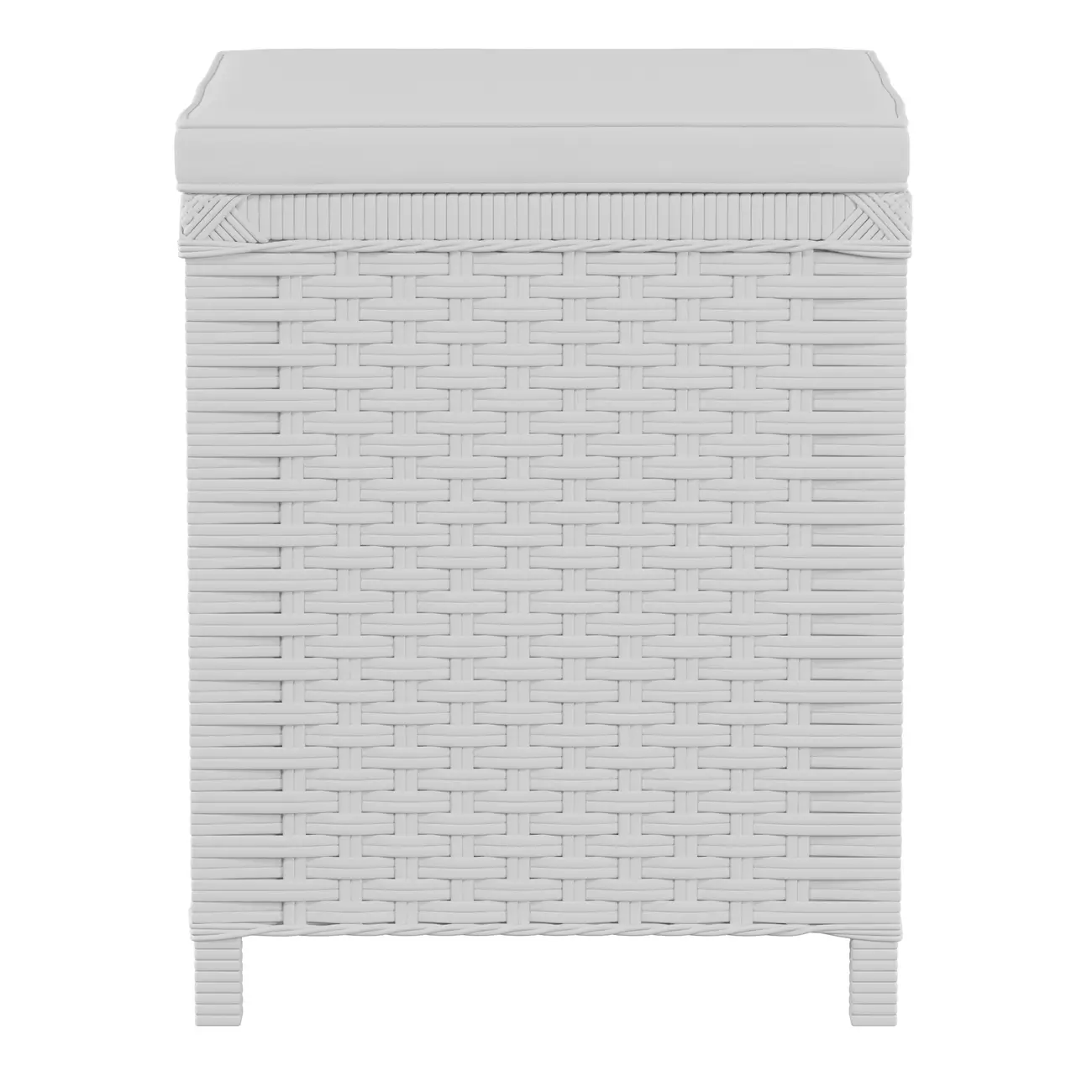 CESTO PUFF 35 CM X 35 CM X 45 CM ENREDO - BRANCO - Foto 1