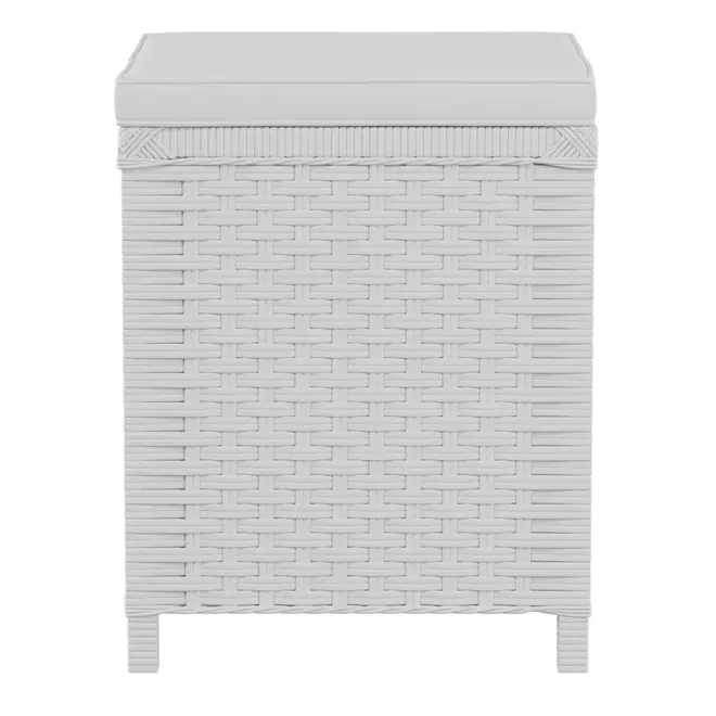 CESTO PUFF 35 CM X 35 CM X 45 CM ENREDO - BRANCO - Foto 1