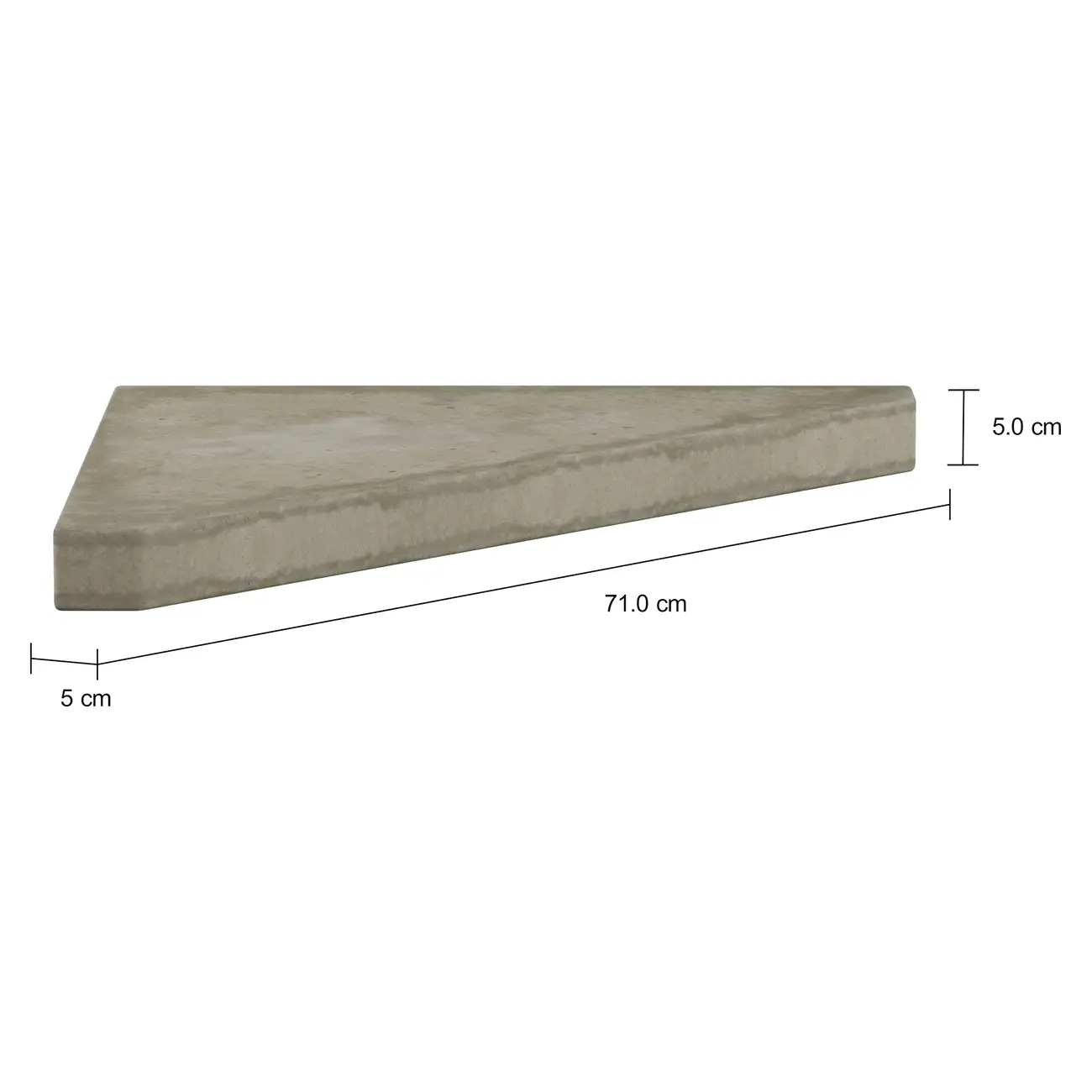 LAJOTA TRIANGULAR PARA BASE DE OMBRELONE 16 KG ÂNCORA - KONKRET - Foto 2