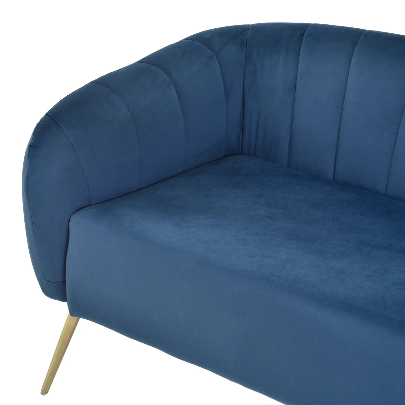 SOFÁ 3 LUGARES MARGOT - GALAXY BLUE/OURO - Foto 6