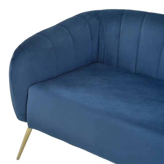 SOFÁ 3 LUGARES MARGOT - GALAXY BLUE/OURO - Foto 6