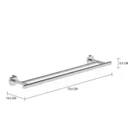 PORTA-TOALHA 70 CM KNOX - INOX - Foto 2