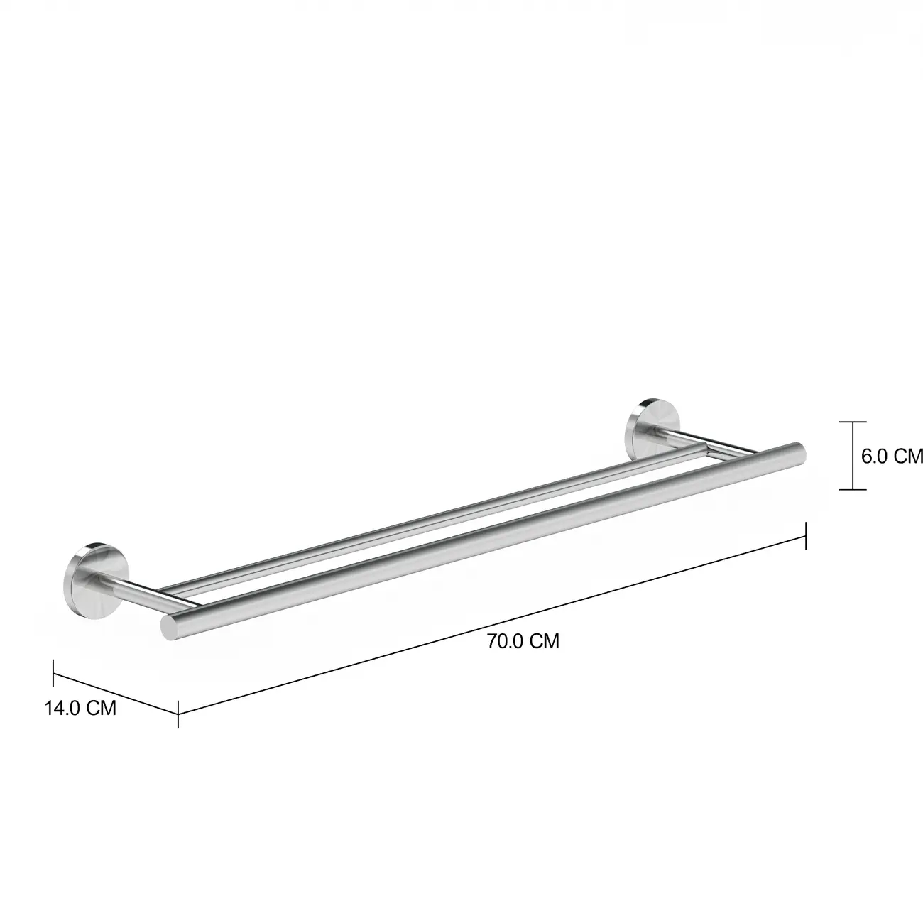 PORTA-TOALHA 70 CM KNOX - INOX - Foto 2