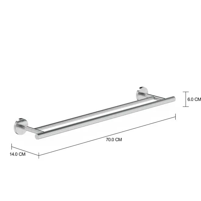 PORTA-TOALHA 70 CM KNOX - INOX - Foto 2