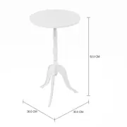 MESA LATERAL REDONDA 30 CM TRIKY - BRANCO - Foto 2