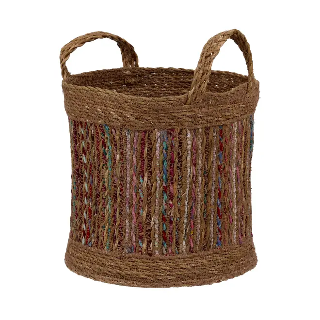 CESTO 26 CM X 26 CM X 26 CM COCAL - FIBRA CLARA/MULTICOR - Foto 2