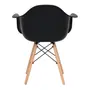 CADEIRA COM BRAÇOS EASY WOOD - FAIA/PRETO - Foto 4