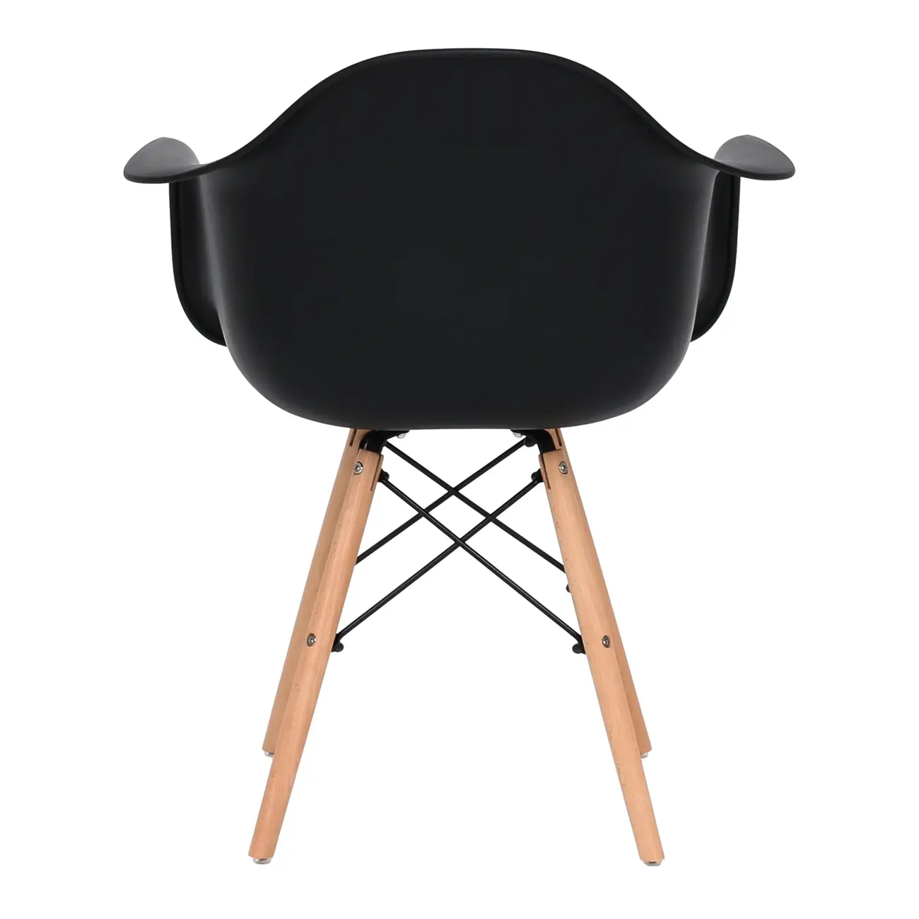 CADEIRA COM BRAÇOS EASY WOOD - FAIA/PRETO - Foto 4