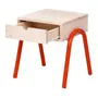 MESA DE CABECEIRA 1 GAVETA BOUNCE - LARANJA LED/NATURAL WASHED - Foto 3