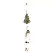 PINGENTE 50 CM VILAREJO NOEL - CASCA DE URUCUM/CIPESTRE - Foto 1