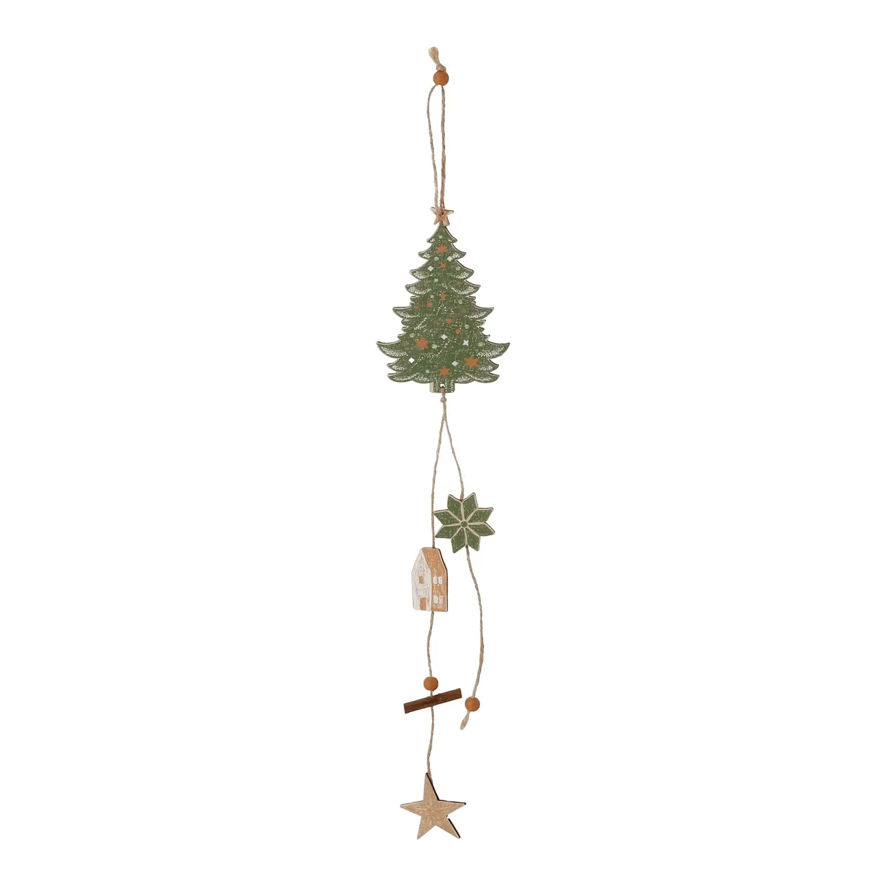 PINGENTE 50 CM VILAREJO NOEL - CASCA DE URUCUM/CIPESTRE - Foto 1