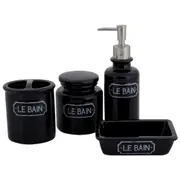 PORTA-ESCOVA PASTA LE BAIN - PRETO/BRANCO - Foto 3