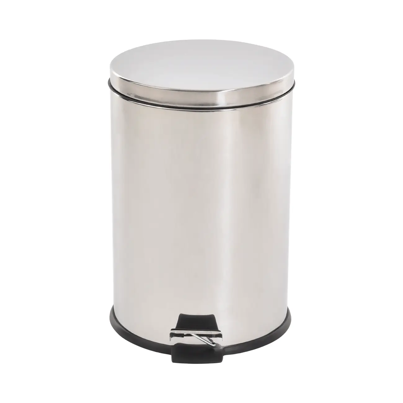 LIXEIRA COM PEDAL 20 L MALDEN - INOX/PRETO - Foto 1