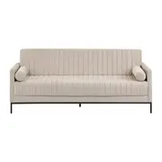 SOFÁ-CAMA 3 LUGARES MARAD - AREIA/PRETO - Foto 1