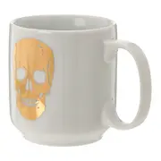 CANECA 470 ML CAVEIRA - BRANCO/OURO - Foto 2