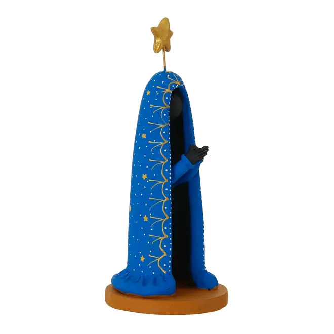 ADORNO MESA 16 CM NOSSA SENHORA - AZUL/PRETO - Foto 4