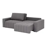 SOFÁ-CAMA RETRÁTIL E RECLINÁVEL 3 LUGARES SNOOZE - CINZA - Foto 3