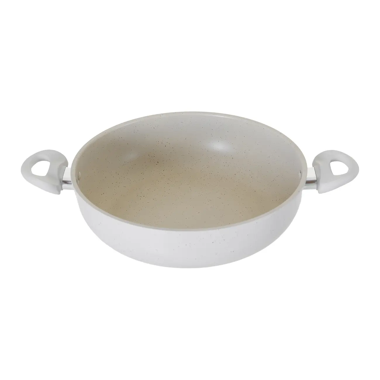 PANELA INDUÇÃO WOK COM TAMPA 28 CM CHEF - OFF WHITE/INCOLOR - Foto 6