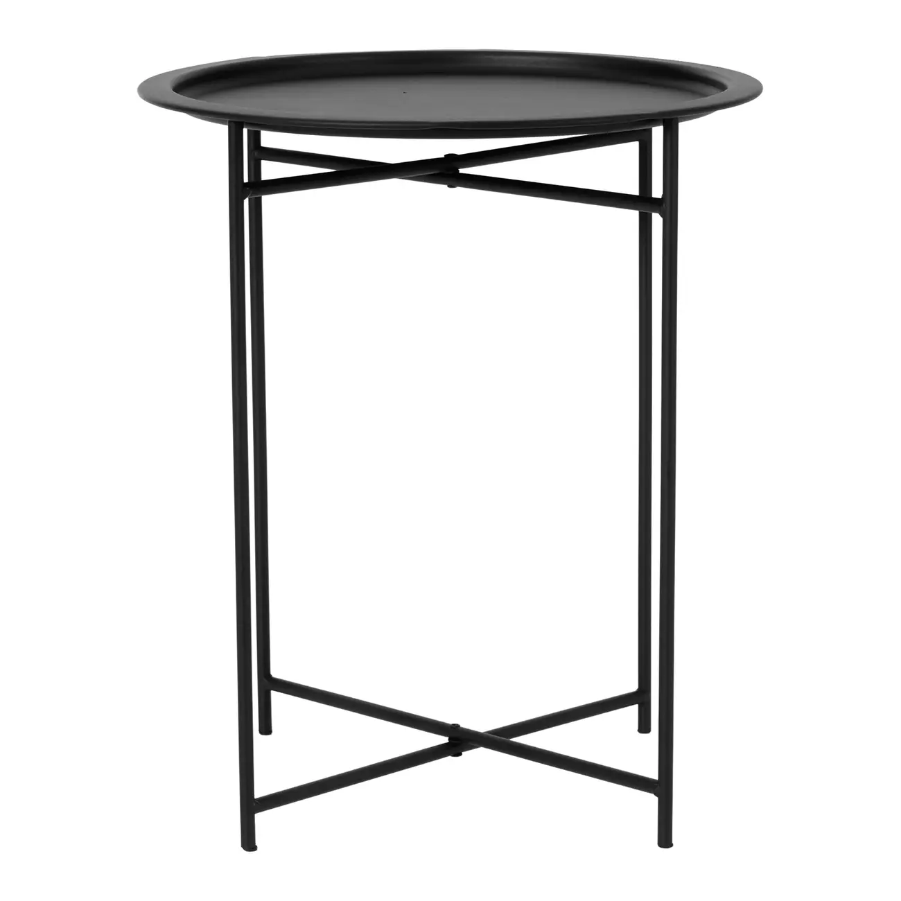MESA LATERAL REDONDA 41 CM PLATTER - PRETO - Foto 1