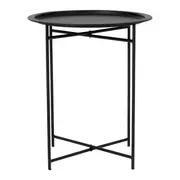 MESA LATERAL REDONDA 41 CM PLATTER - PRETO - Foto 1