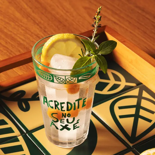 COPO LONG DRINK 345 ML SETE ERVAS AXÉ - INCOLOR/VERDE - Foto 3