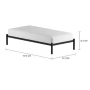 CAMA DE SOLTEIRO 88 CM FLAT - PRETO - Foto 3