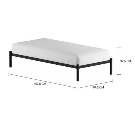 Imagem com medidas do produto CAMA DE SOLTEIRO 88 CM FLAT