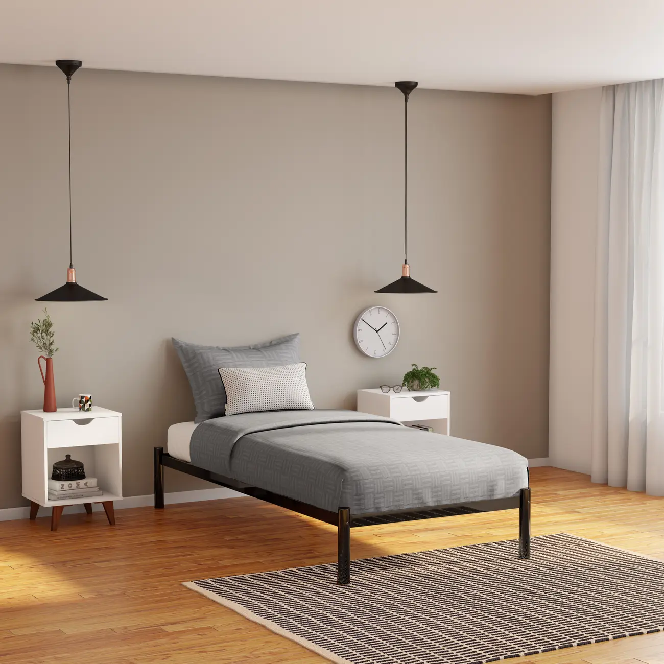 CAMA DE SOLTEIRO 88 CM FLAT - PRETO - Foto 4
