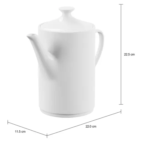 Imagem com medidas do produto BULE CHÁ 1,2 L LUA