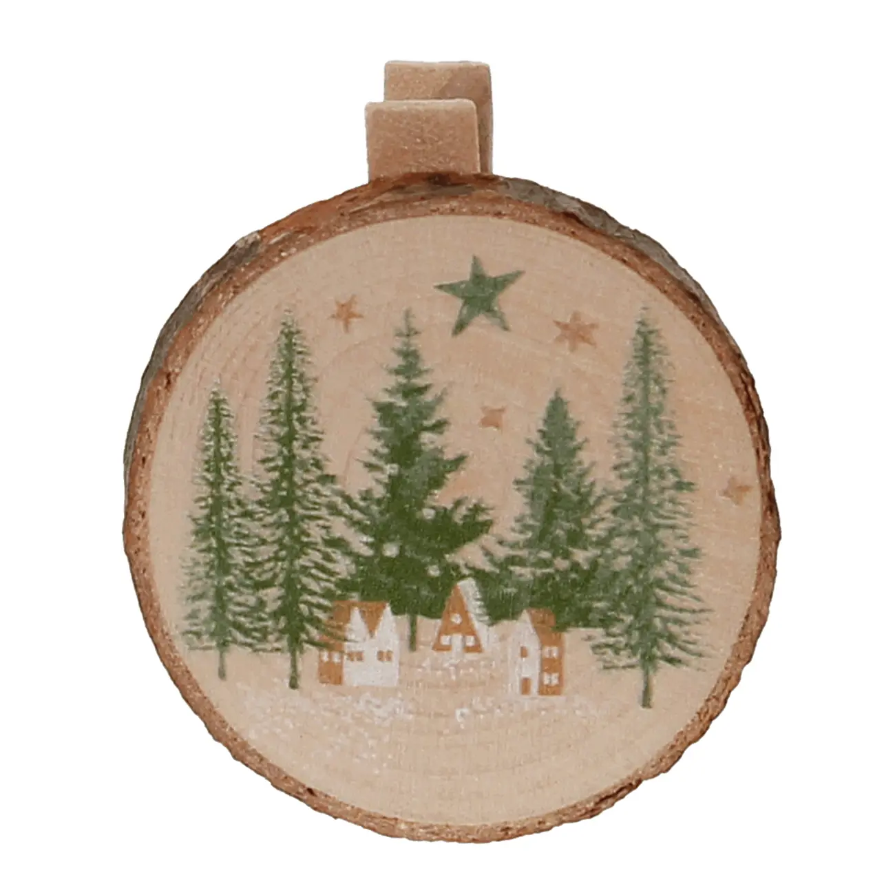 KIT COM 6 PRENDEDORES VILAREJO NOEL - CASCA DE URUCUM/CIPESTRE - Foto 4