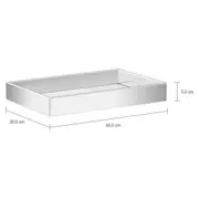 BANDEJA 45 CM X 30 CM BIZOTS - PRATA - Foto 2