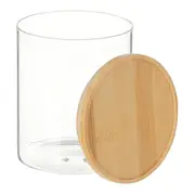 POTE 800 ML BAMBOO BORUS REDONDO - INCOLOR/BAMBU - Foto 2
