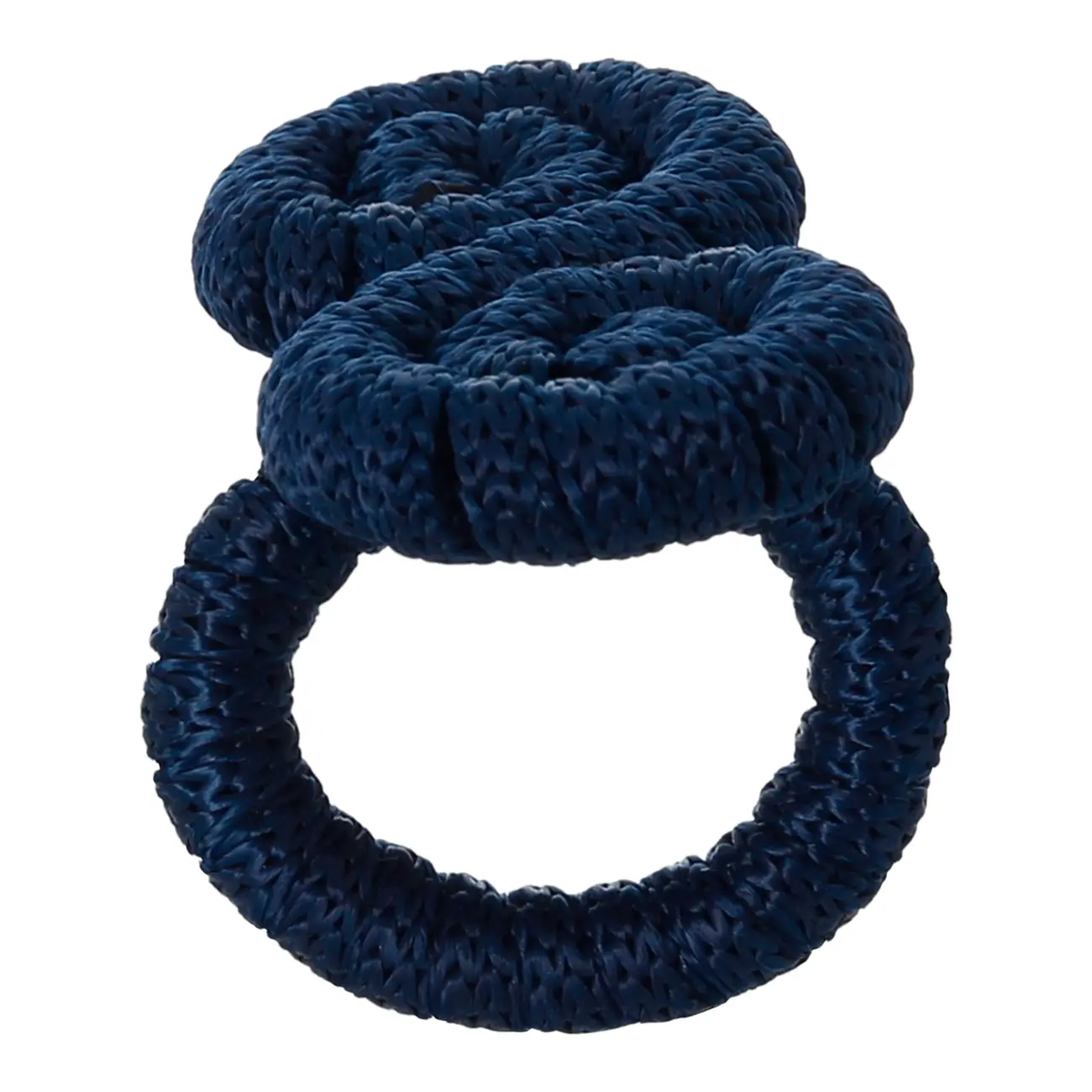 ARGOLA PARA GUARDANAPO CONJUNTO COM 2 PEÇAS ARABESCO - AZUL ESCURO - Foto 4